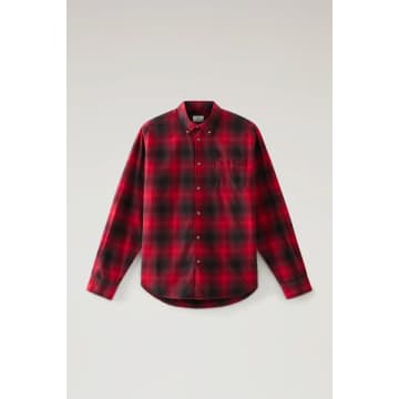 Woolrich Woolwich Light Flannel Shirt In Red