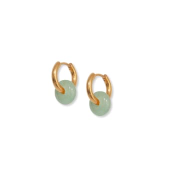 A Weathered Penny Gold Mint Agate Hoops