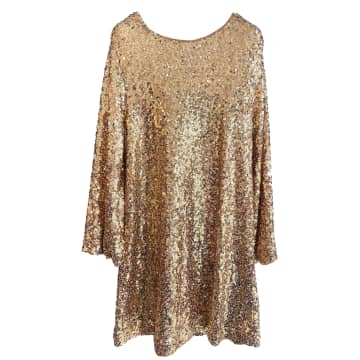 Lavi Sequin Dress In Gold