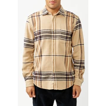 Portuguese Flannel Hazelnut Check Shirt