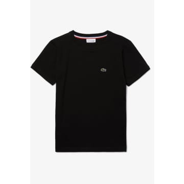 LACOSTE CREW NECK COTTON JERSEY T SHIRT FOR BOYS