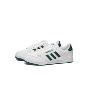Adidas Originals White And Green Stripes Continental 80s Mens Trainers