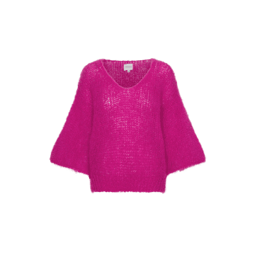 American Dreams Miranda Sweater In Neon Pink