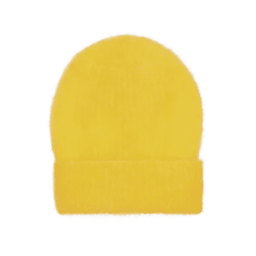 American Dreams Mila Beanie Hat In Yellow