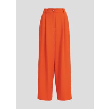 Shop Essentiel Antwerp Employee Wide Leg Pants In Orange