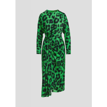 Essentiel Antwerp Elisha Drape Detail Dress In Green