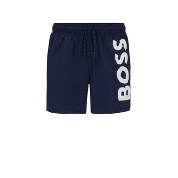 Hugo Boss Quick Drying Mens Swim Shorts With Contrast Logo