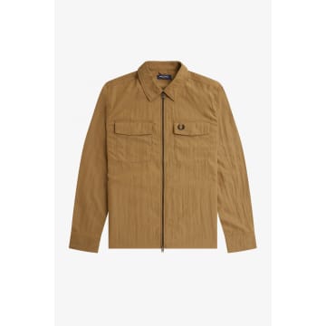 Fred Perry Shaded Stone Lightweight Zip Through Mens Overshirt