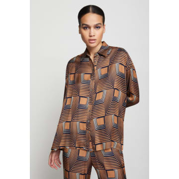 Ottod'ame Graphic Printed Shirt In Blue