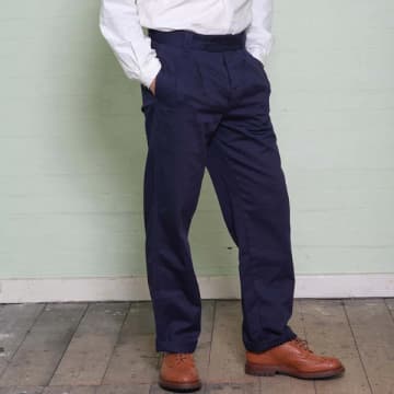 Yarmouth Oilskins Work Trouser Navy In Blue