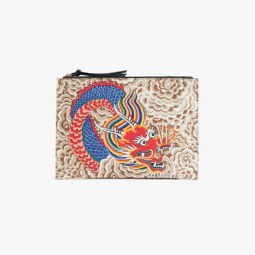 Inoui Editions Dragon Clutch Bag In Grey