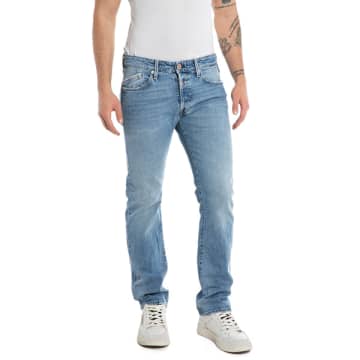 Shop Replay Waitom Regular Fit Jeans In Blue