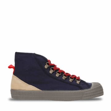 Novesta Navy And Grey Star Dribble Hiker Shoes In Blue