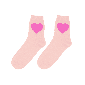 Jumper 1234 Cashmere Heart Socks Blossom/peony