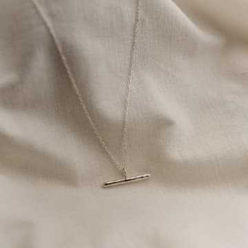 Studio Adorn Minimal Hammered Bar Necklace