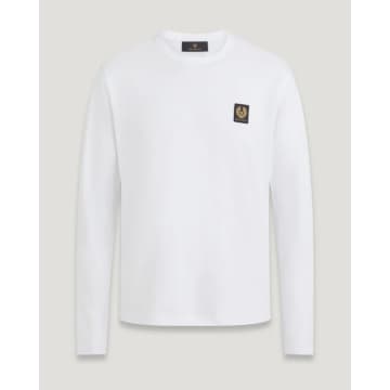 Shop Belstaff Logo Long Sleeve T-shirt Size: Xxl, Col: White