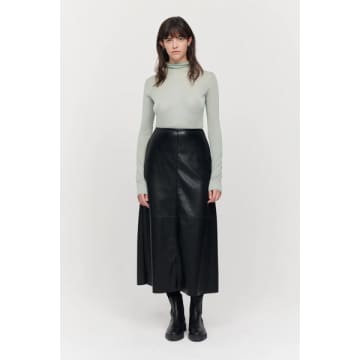 Jakke Molly Midi Faux Leather Skirt In Black