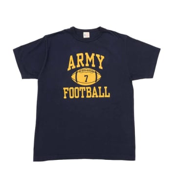 Buzz Rickson's Army Football T Shirt In Blue