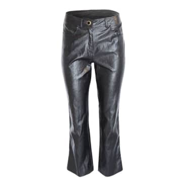 Marella Faux Leather Trousers In Black