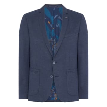Remus Uomo Favian Stretch Jersey Blazer In Blue