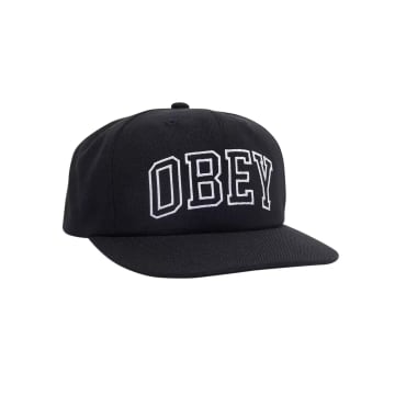 Obey Rush 6 Panel Snapback Cap In Black