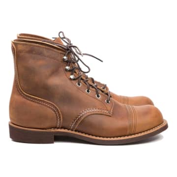 Red Wing Shoes 8085 Iron Ranger Copper Rough & Tough Vibram In Red