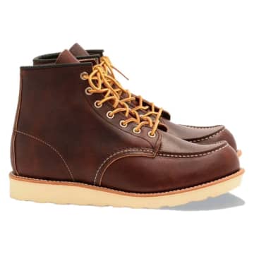 Red Wing Shoes Classic Moc Style No. 8138 Brown Leather In Red