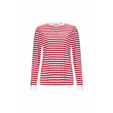 Bella Freud Red Ls Striped T Shirt