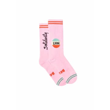 Bella Freud Pink Lion Socks