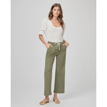 PAIGE CARLY WIDE LEG JEANS COL: VINTAGE IVY GREEN, SIZE: 28