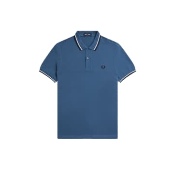 Fred Perry Slim Fit Twin Tipped Polo Midnight Blue / Snow White / Black