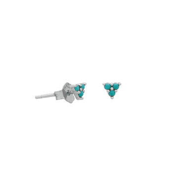 Little Nell Trio Turquoise Micro Studs In Blue
