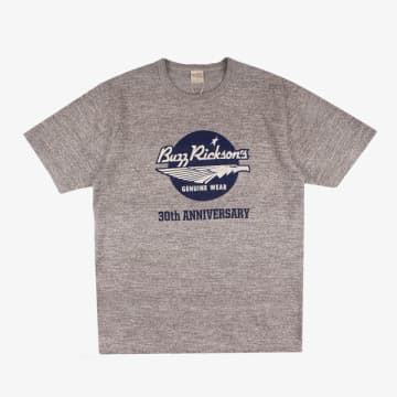 Buzz Rickson's 30th Anniversary T-shirt In Grey