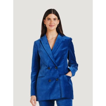 Thought Alleegra Organic Cotton Velvet Jacket In Blue