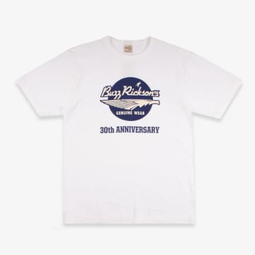 Buzz Rickson's 30th Anniversary T-shirt In White