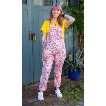 Run And Fly Twill Dungarees Party Cats