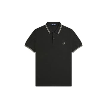 Fred Perry Slim Fit Twin Tipped Polo Night Green / Seagrass / Seagrass