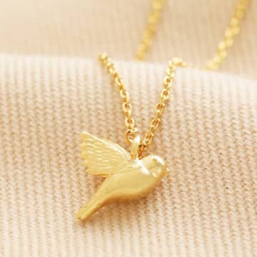 Lisa Angel Delicate Bird Pendant Necklace In Gold