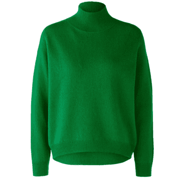 Ouí Green Wool Blend Jumper With High Neck 79985 Col 6466