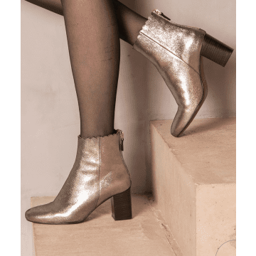 Maison Toufet Giselle Gold Ankle Boot