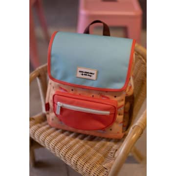 Hello Hossy Turquoise Blue Backpack With Pattern