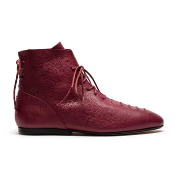 Tracey Neuls Magritte Malbec | Burgundy Lace-up Leather Boots