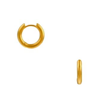 Orelia Everyday Elevated Hoop Earrings In Gold