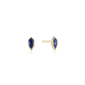 Ania Haie Lapis Emblem Stud Earrings In Gold