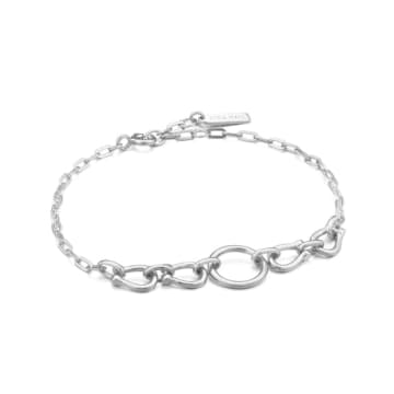 Ania Haie Horseshoe Link Silver Bracelet In Metallic