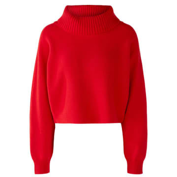 Ouí Slouchy Roll Neck Jumper Red