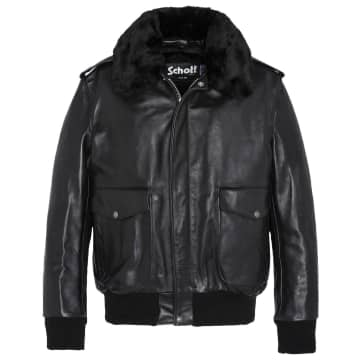 Schott Nyc Iconic A-2 Flight Jacket Made In Usa Black