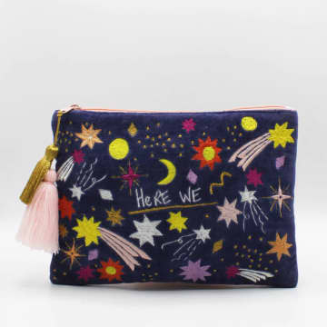 House Of Disaster Small Talk 'here We Bloody Go Again' Velvet Purse