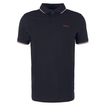 Barbour International Event Multi Tipped Polo Shirt In Black