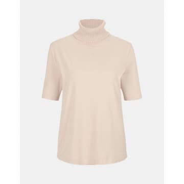Riani Knitted Roll Neck Jersey T-shirt Size: 10, Col: Cream In Neutrals